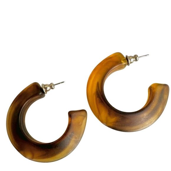 Vintage brown hoop earrings Jewelry - Vintage brown hoop earrings